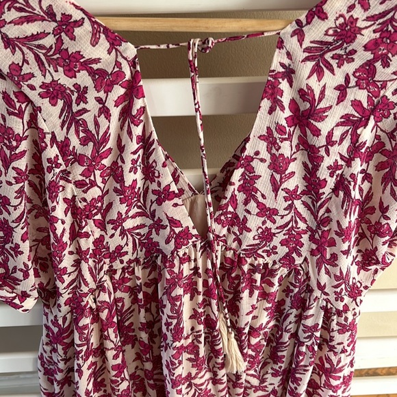 Free People FloralBaby Doll Mini Flowy Tunic Dress Size XSmall - Picture 6 of 13